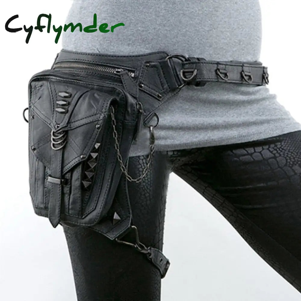 Cyflymder Steampunk Waist Leg Bags Women Men Victorian Style Holster Bag Motorcycle Thigh Hip Belt