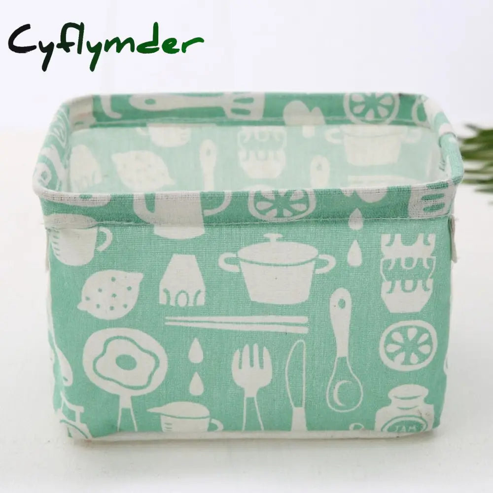 Cyflymder Storage Case Multifunctional Sundries Foldable Fabric Basket Underwear Box Clothes