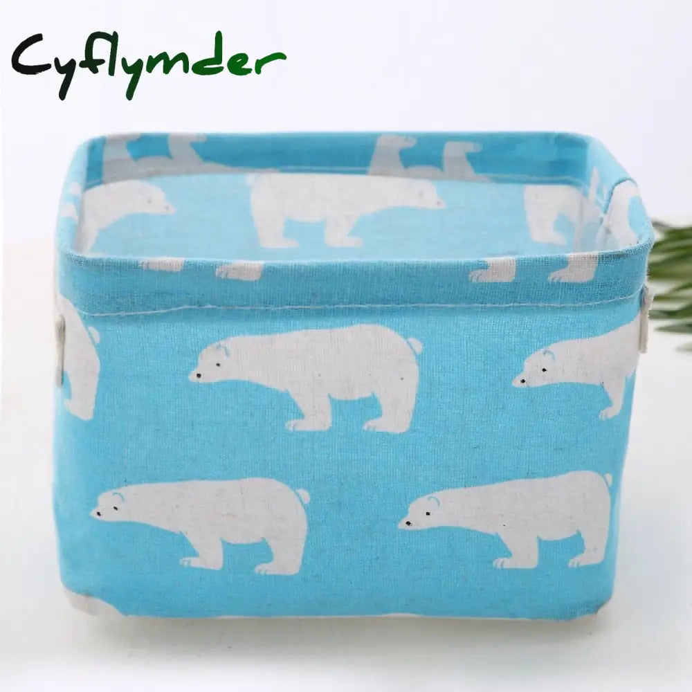 Cyflymder Storage Case Multifunctional Sundries Foldable Fabric Basket Underwear Box Clothes