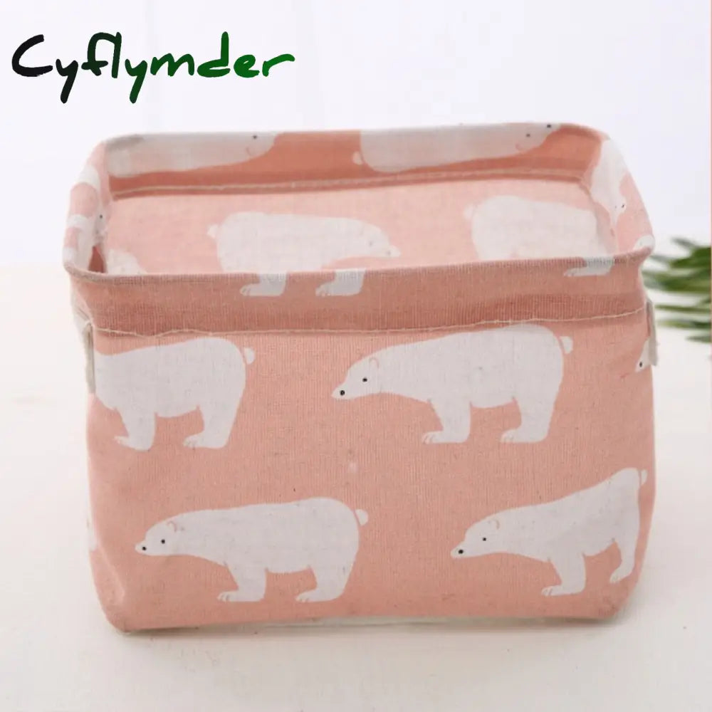 Cyflymder Storage Case Multifunctional Sundries Foldable Fabric Basket Underwear Box Clothes