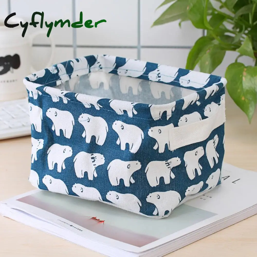 Cyflymder Storage Case Multifunctional Sundries Foldable Fabric Basket Underwear Box Clothes