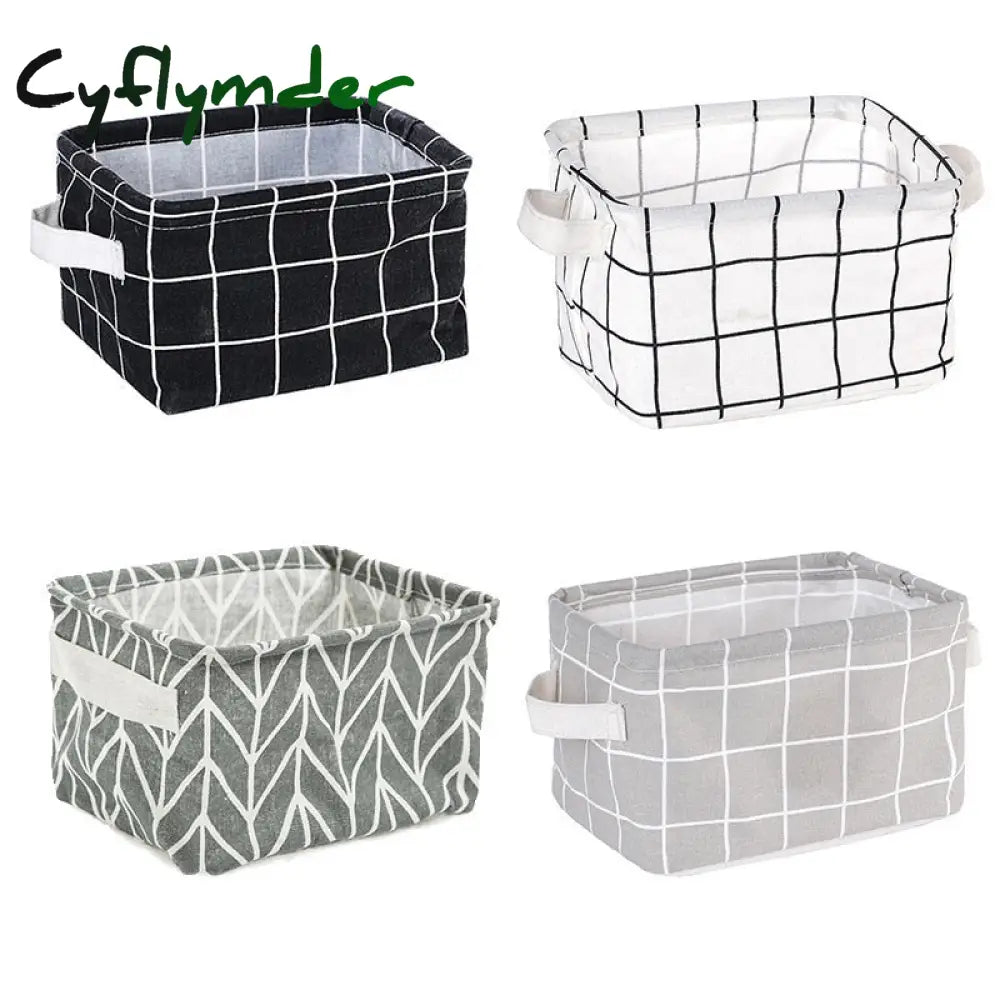 Cyflymder Storage Case Multifunctional Sundries Foldable Fabric Basket Underwear Box Clothes