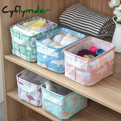 Cyflymder Storage Case Multifunctional Sundries Foldable Fabric Basket Underwear Box Clothes