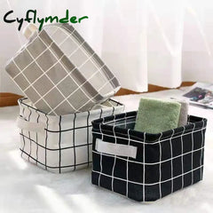 Cyflymder Storage Case Multifunctional Sundries Foldable Fabric Basket Underwear Box Clothes