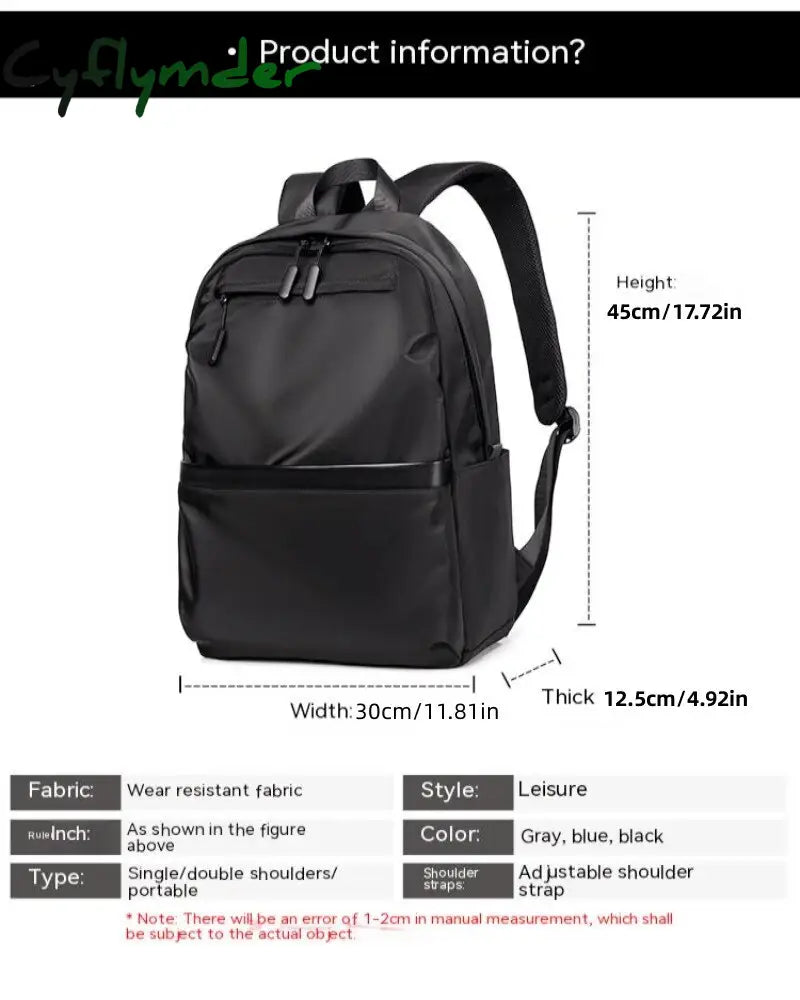 Cyflymder Street Art Literary Canvas Backpack Minimalist Retro Wild Leisure Korean Schoolbag Bag
