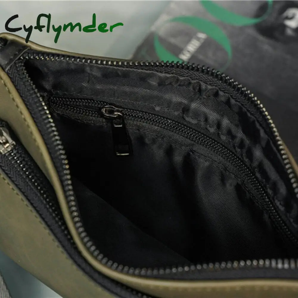 Cyflymder Street Fashion Chest Bag Men Waist Crossbody Shoulder Bags Mobile Phone Pu Leather Men’s