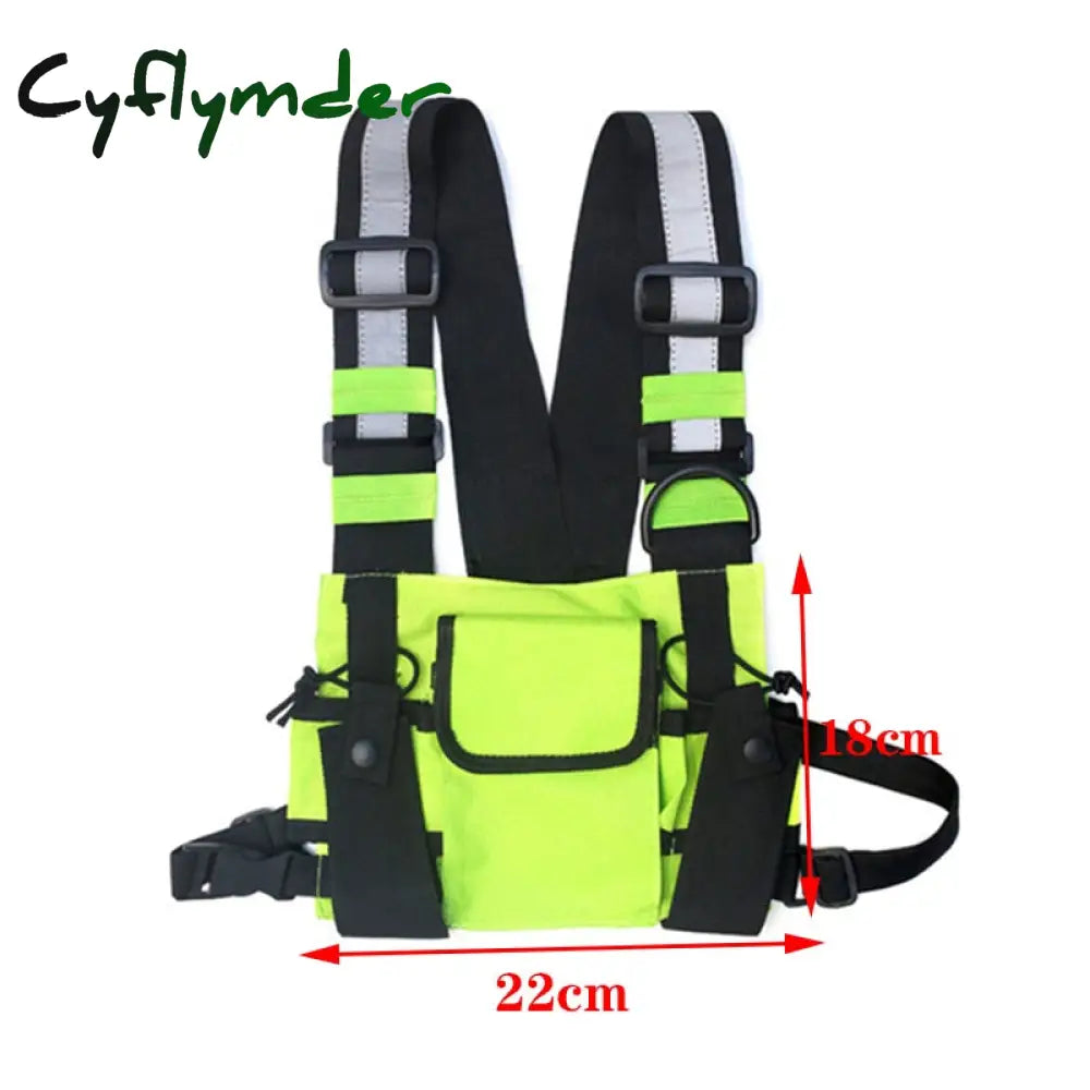 Cyflymder Streetwear Bag Unisex Black Functional Chest Rig Bags Military Adjustable Vest Hip-Hop