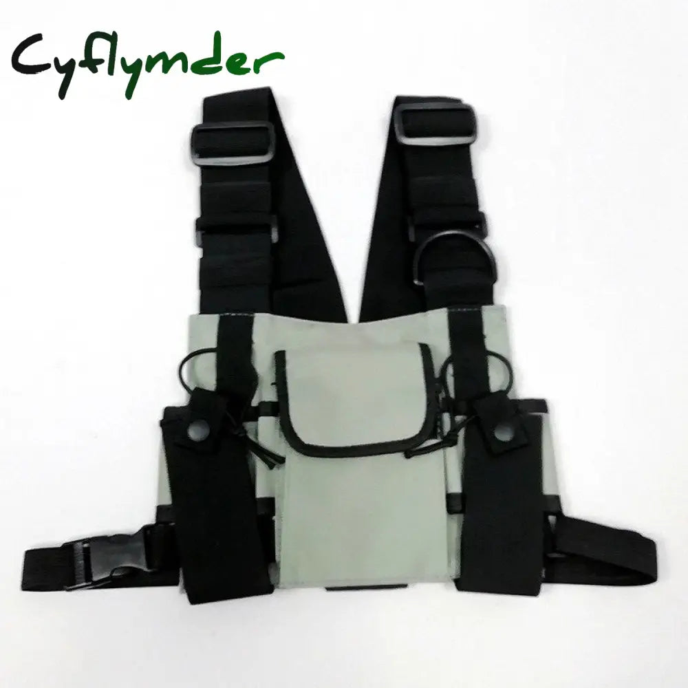 Cyflymder Streetwear Bag Unisex Black Functional Chest Rig Bags Military Adjustable Vest Hip-Hop