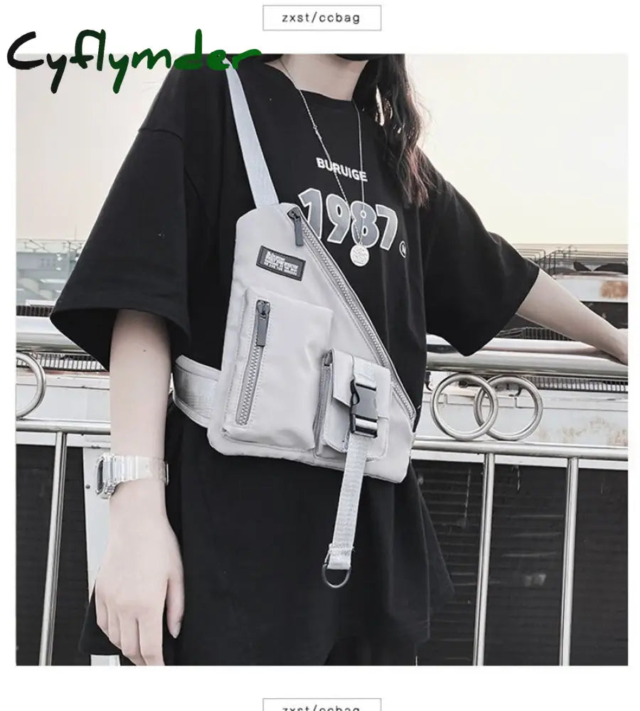 Cyflymder Streetwear Chest Rig Bag Phone Pack Functionality Tactical Unisex Hip Hop Crossbody