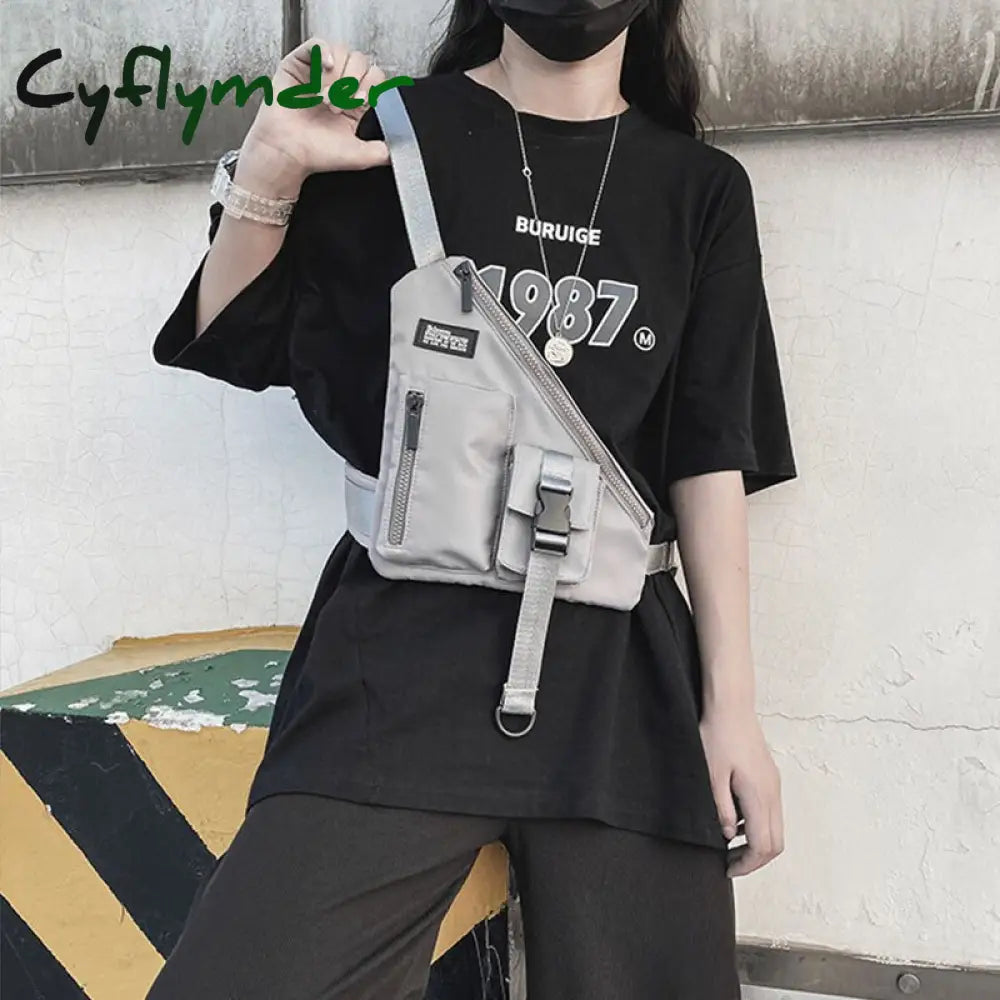 Cyflymder Streetwear Chest Rig Bag Phone Pack Functionality Tactical Unisex Hip Hop Crossbody