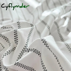 Cyflymder Stripe Duvet Cover 150x200 Simple Style Comforter Covers Queen Size housse de couette Skin-friendly Home Bed