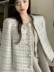 Cyflymder Striped Jackets For Women Ropa Temperament Tunic Vintage Korean Coat Women’s Clothes