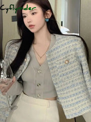 Cyflymder Striped Jackets For Women Ropa Temperament Tunic Vintage Korean Coat Women’s Clothes