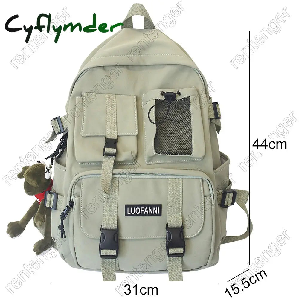 Cyflymder Student Travel Mesh Female Backpack College Women Boy Nylon School Bag Men Girl Cool