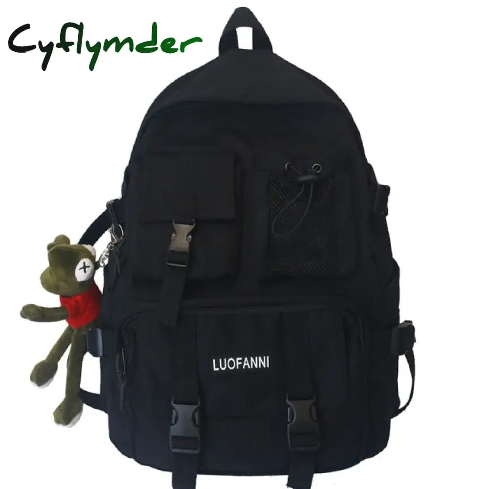 Cyflymder Student Travel Mesh Female Backpack College Women Boy Nylon School Bag Men Girl Cool