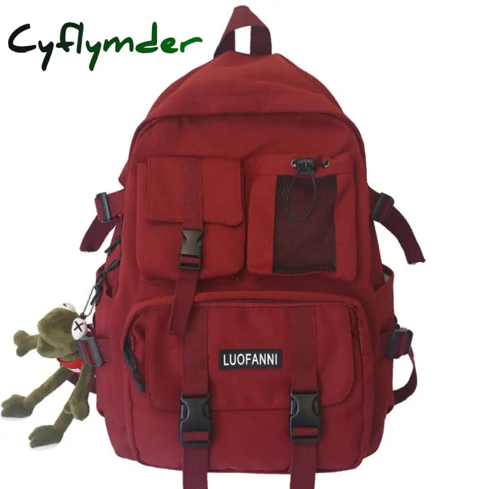 Cyflymder Student Travel Mesh Female Backpack College Women Boy Nylon School Bag Men Girl Cool