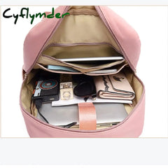 Cyflymder Stylish Waterproof Laptop Backpack 15.6 Women Fashion For Girls Black Female Large Bag 13