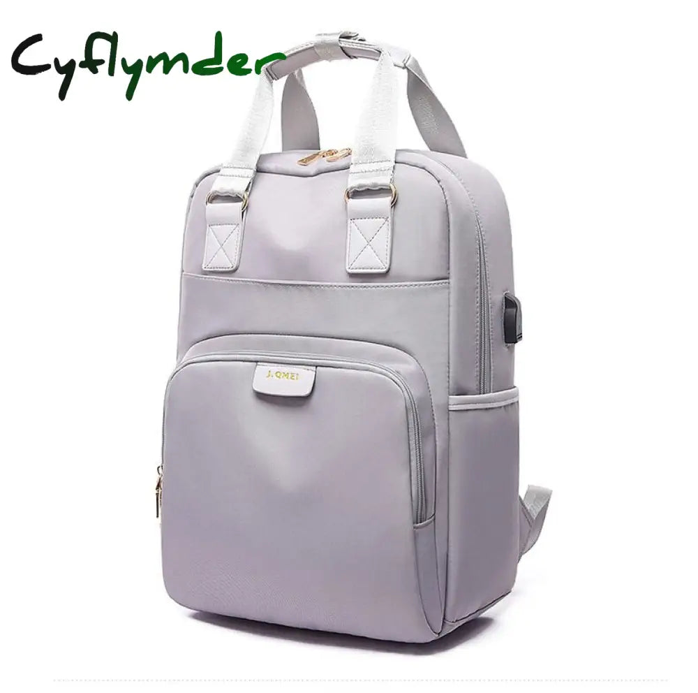 Cyflymder Stylish Waterproof Laptop Backpack 15.6 Women Fashion For Girls Black Female Large Bag 13