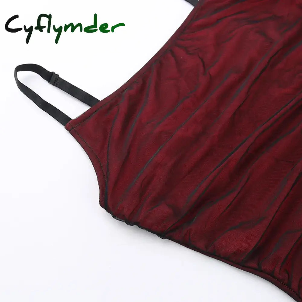 Cyflymder Summer Sexy Dress Women Streetwear Sleeveless Backless Solid Spaghetti Strap Casual Elegant Party Dresses