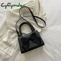 Cyflymder Summer Small Bag Women’s Bow Handbag New Fashion Trend Simple One-Shoulder Messenger