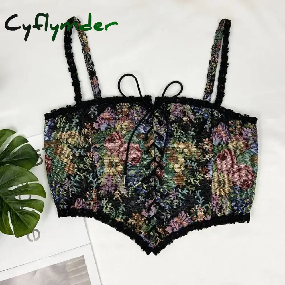 Cyflymder Summer Streetwear Women Bra Sexy Lolita Crop Corset Woman Tops Elegant Bandage Y2K Bras