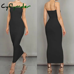 Cyflymder Summer Women’s Dress Long Sling Dresses Club Sexy Suspender