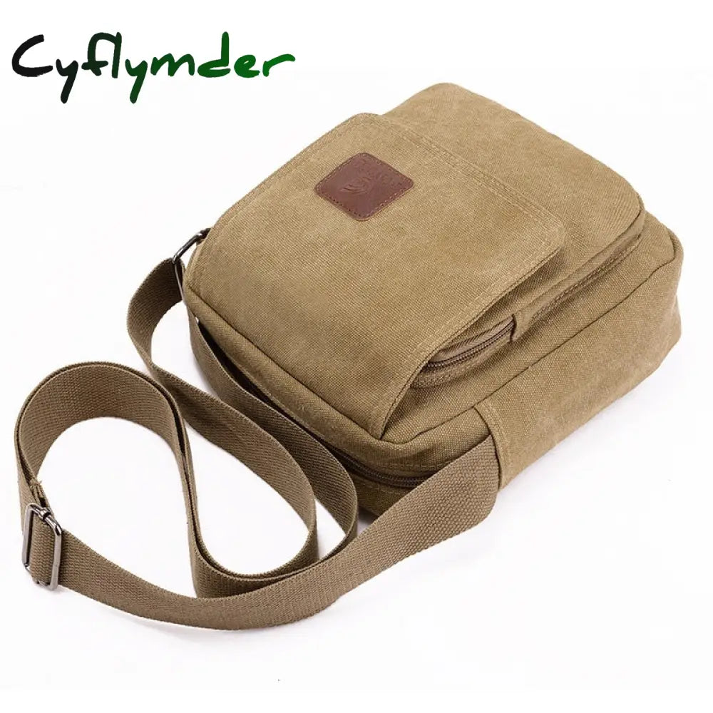 Cyflymder Tactical Military Canvas Bag Mens Bags Outdoor Vintage Small Crossbody Sling Army Hiking