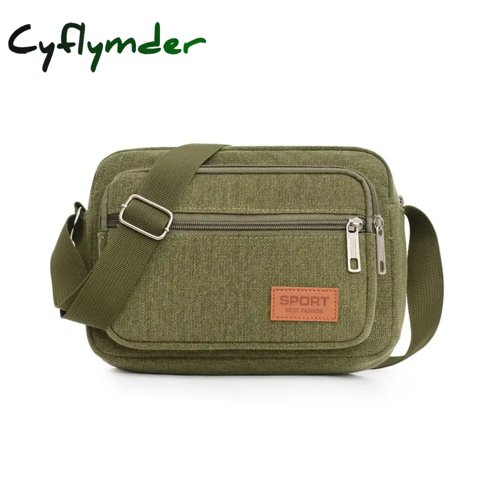 Cyflymder Tactical Military Canvas Bag Mens Bags Outdoor Vintage Small Crossbody Sling Army Hiking