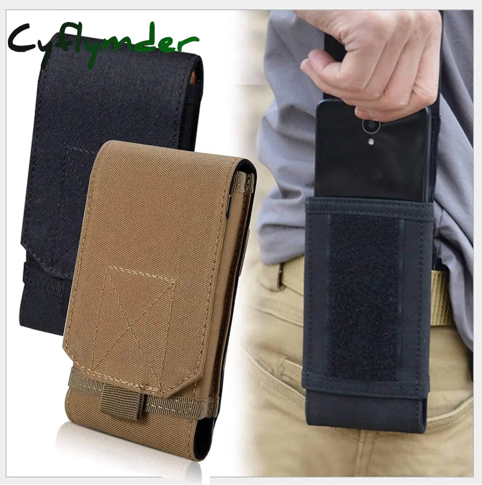 Cyflymder Tactical Molle Phone Holster Pouch Universal Belt Waist Bag 5.5& Military Mobile Hunting