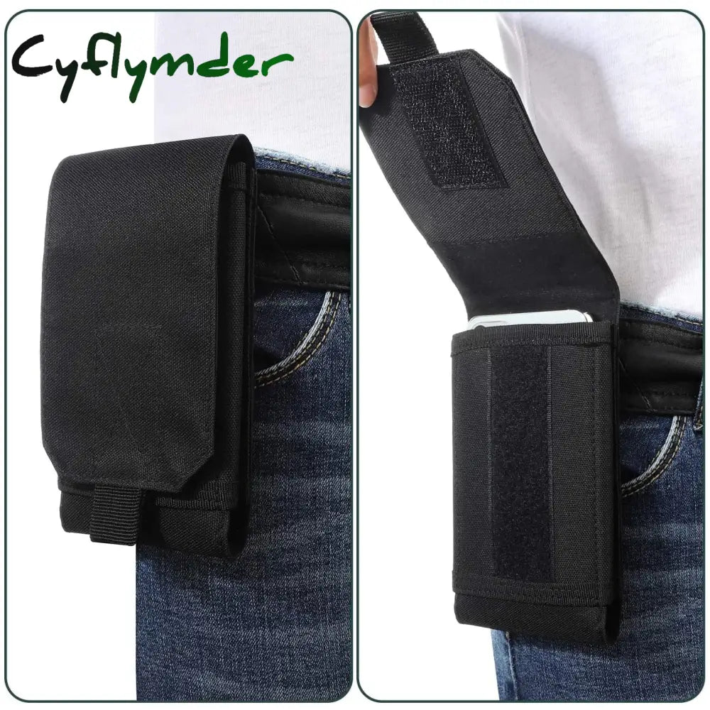 Cyflymder Tactical Molle Phone Holster Pouch Universal Belt Waist Bag 5.5& Military Mobile Hunting