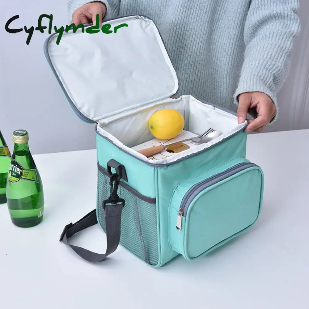 Cyflymder Thermal Insulated Cooler Bags Large Women Men Picnic Lunch Bento Box Trips Bbq Meal Ice