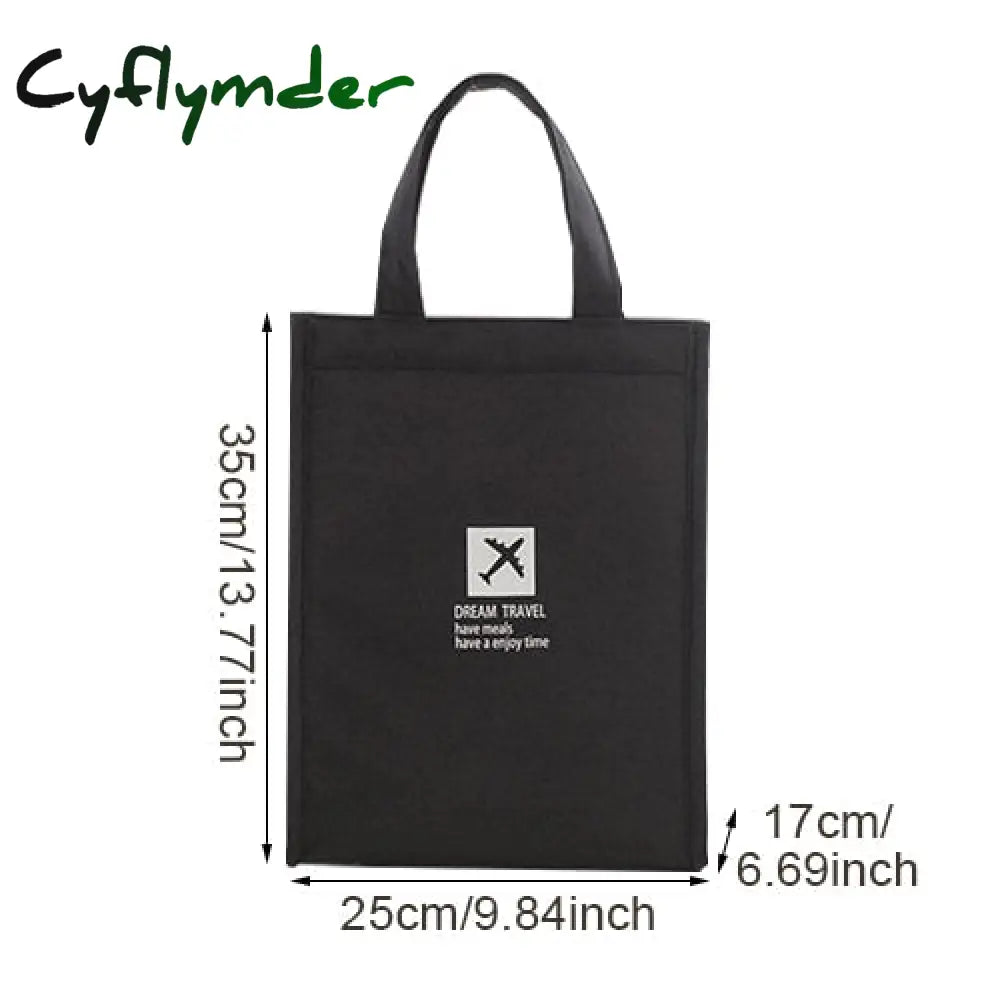 Cyflymder Thermal Lunch Bag Women Portable Insulated Cooler Bento Tote Family Travel Picnic Drink