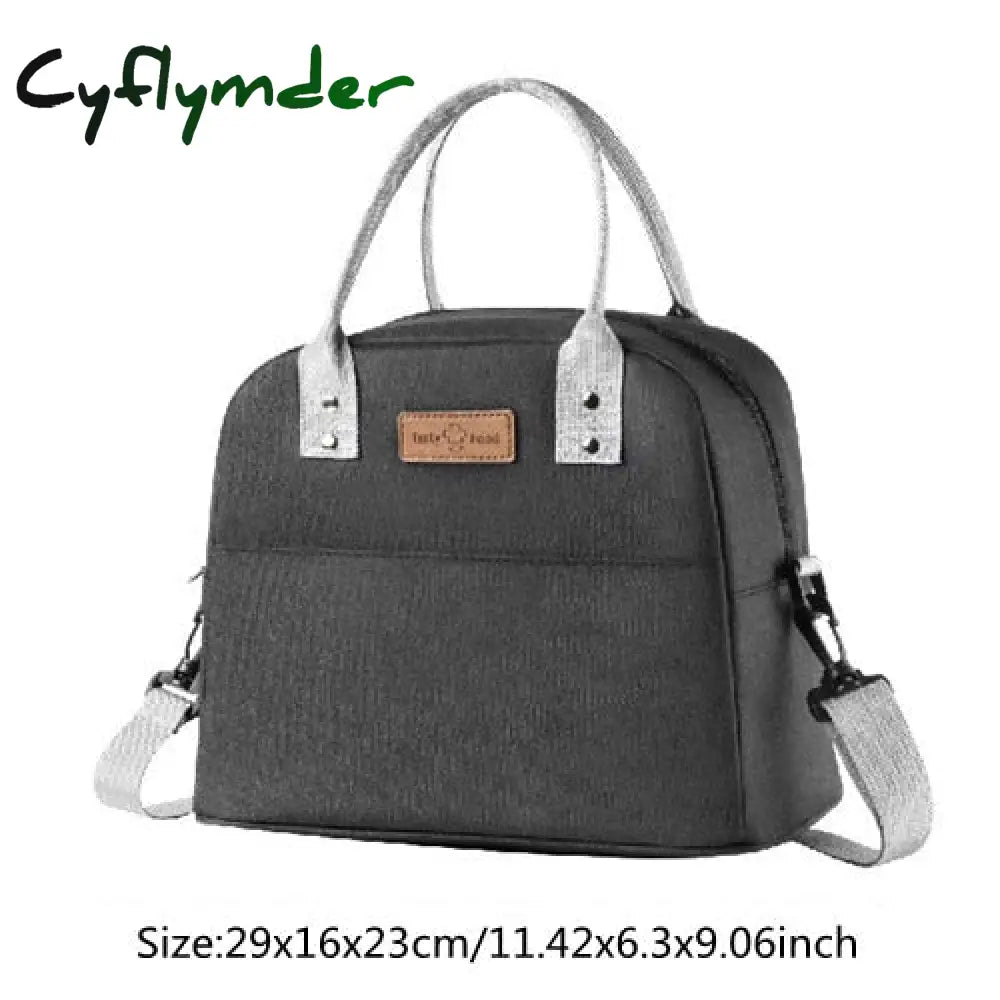 Cyflymder Thermal Lunch Bag Women Portable Insulated Cooler Bento Tote Family Travel Picnic Drink