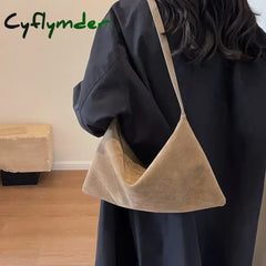 Cyflymder This Year New Lazy Style Retro Single Shoulder Underarm Bag Minimalist Tote Bag Large Capacity Commuting Bag