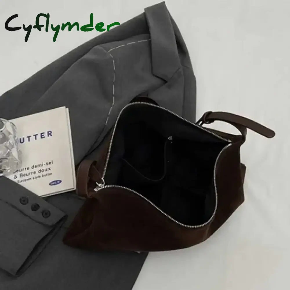 Cyflymder This Year New Lazy Style Retro Single Shoulder Underarm Bag Minimalist Tote Bag Large Capacity Commuting Bag