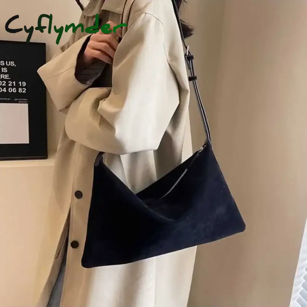 Cyflymder This Year New Lazy Style Retro Single Shoulder Underarm Bag Minimalist Tote Bag Large Capacity Commuting Bag