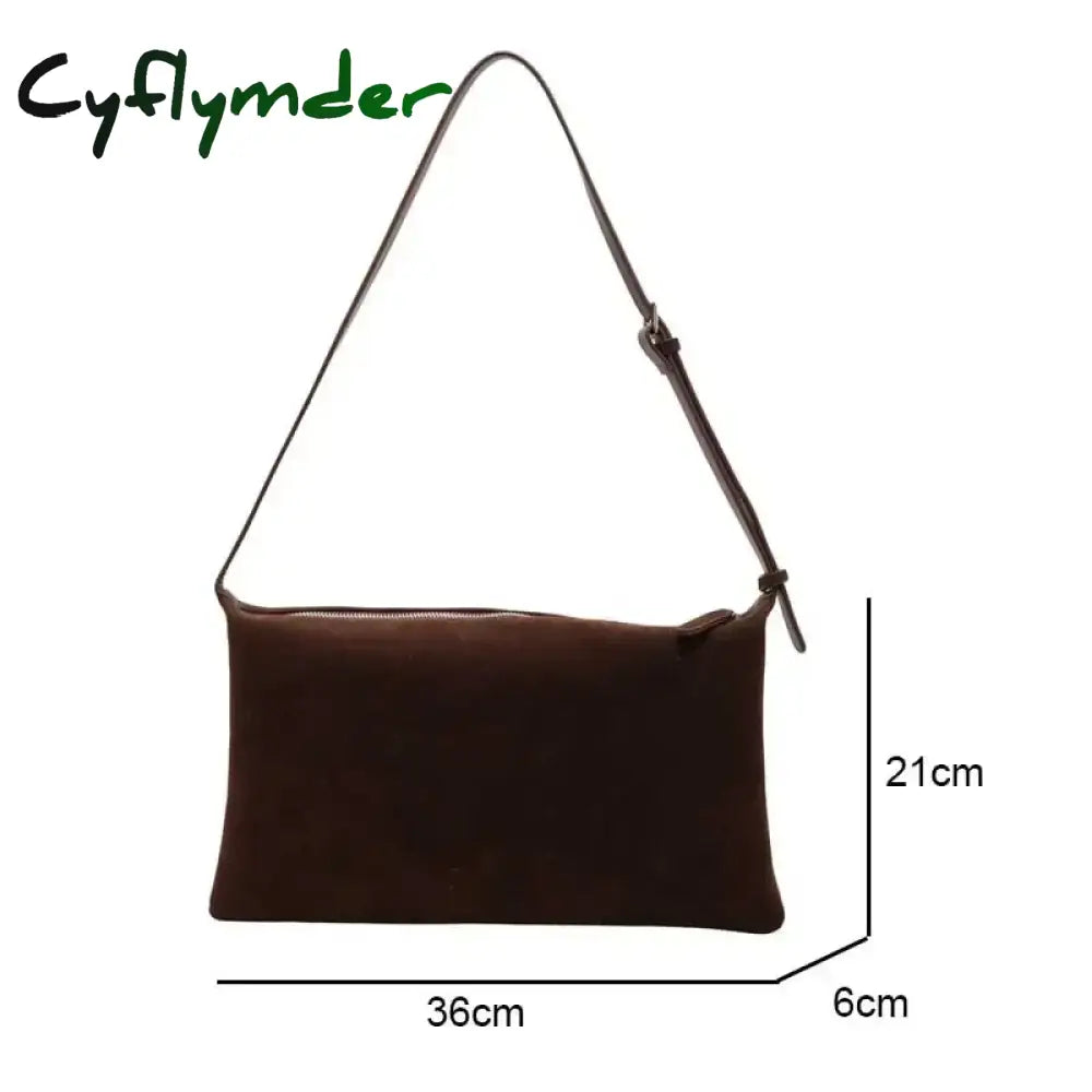 Cyflymder This Year New Lazy Style Retro Single Shoulder Underarm Bag Minimalist Tote Bag Large Capacity Commuting Bag