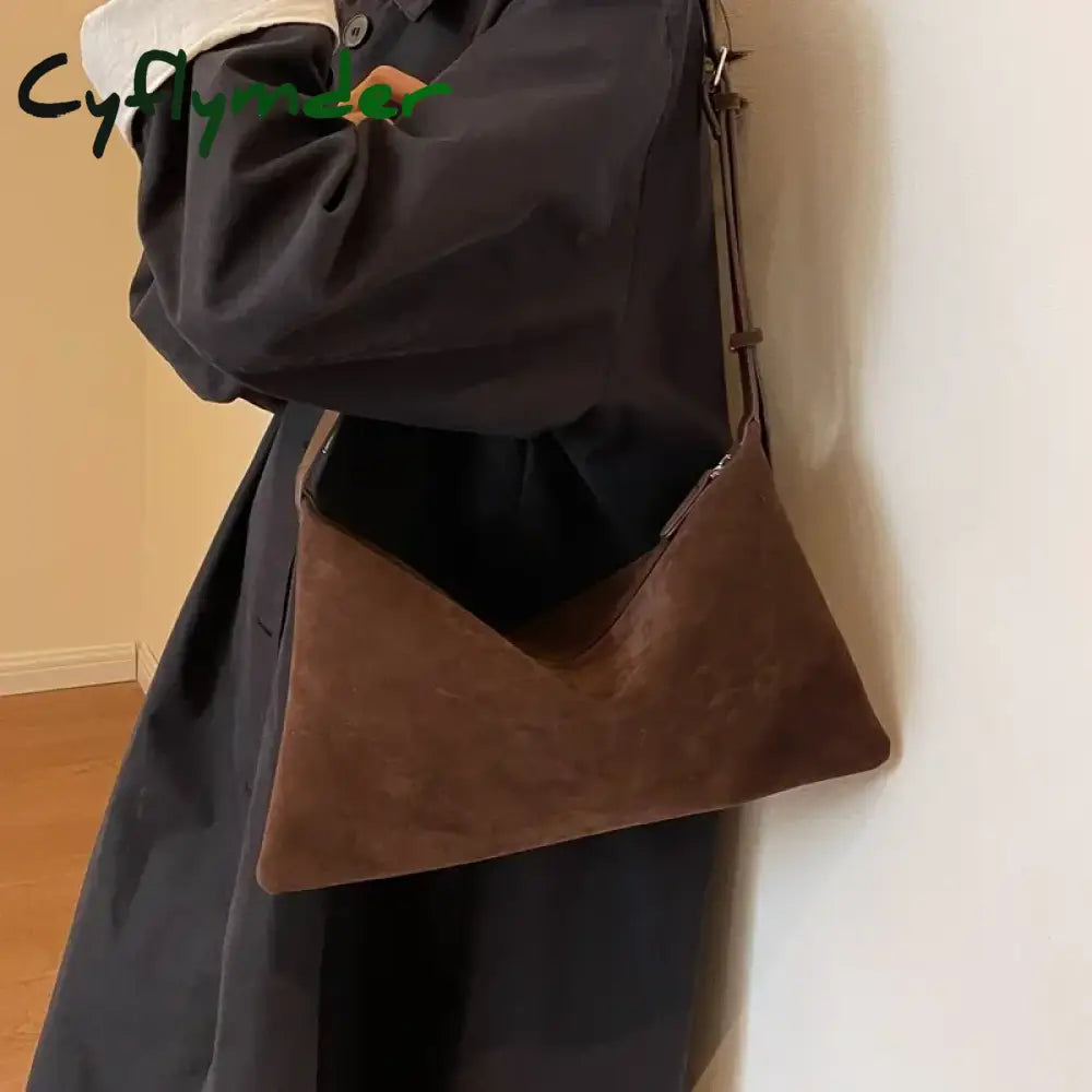 Cyflymder This Year New Lazy Style Retro Single Shoulder Underarm Bag Minimalist Tote Bag Large Capacity Commuting Bag