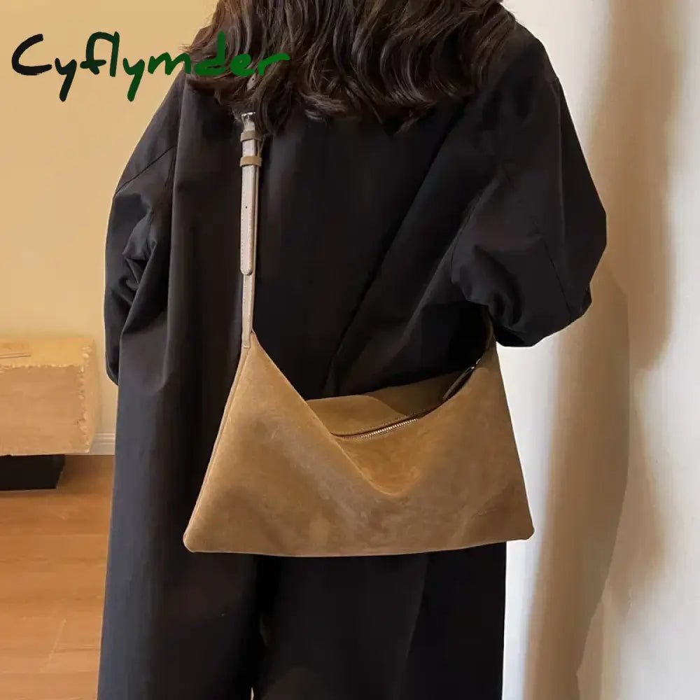 Cyflymder This Year New Lazy Style Retro Single Shoulder Underarm Bag Minimalist Tote Bag Large Capacity Commuting Bag