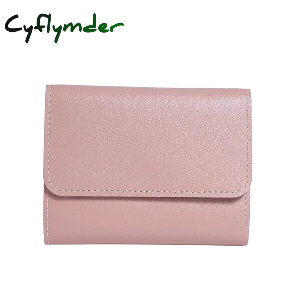 Cyflymder Three Fold Short Clip Wallet Women Short Wallet Multi-card Bag Mini Pouch Fashion Female Wallet Credit Card