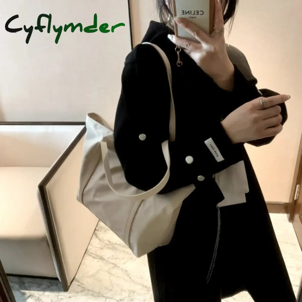 Cyflymder Top Handle Women Dumpling Bag Handbags Thick Oxford Shoulder Luxury Designer Waterproof