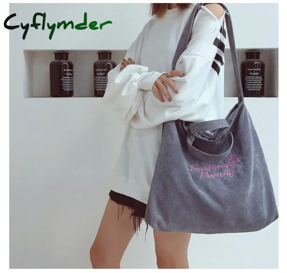 Cyflymder Tote Bag For Women Fashion Shopper Designer Handbags Large Capacity Solid Color