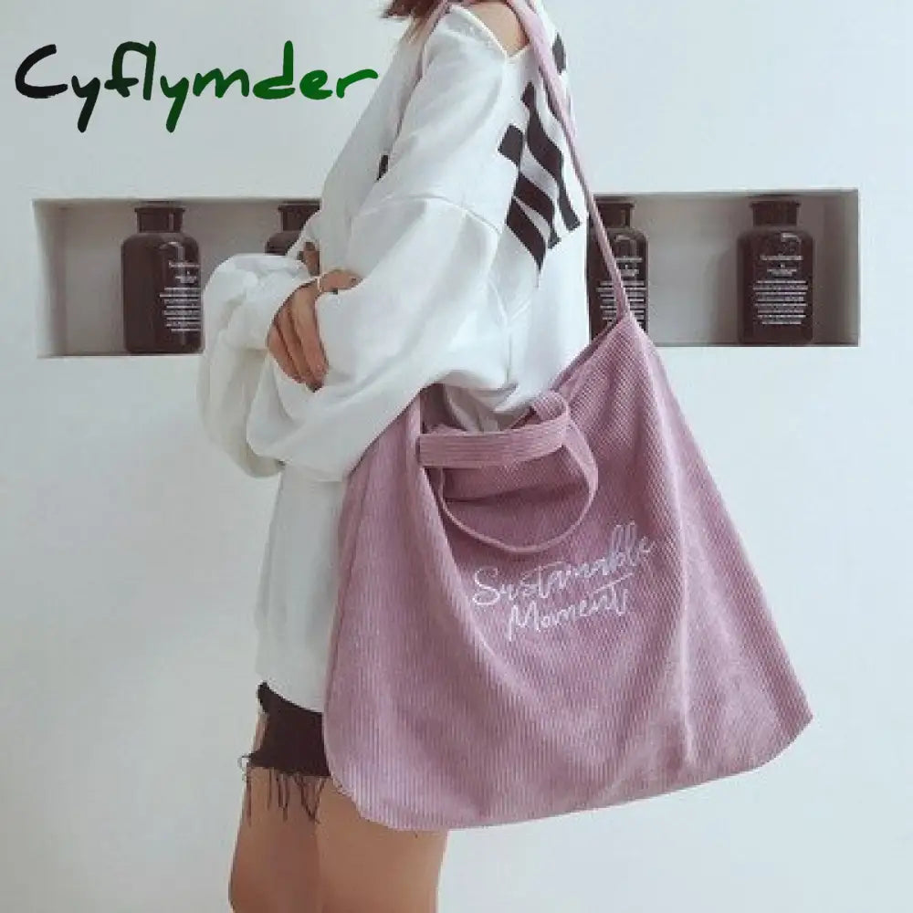 Cyflymder Tote Bag For Women Fashion Shopper Designer Handbags Large Capacity Solid Color