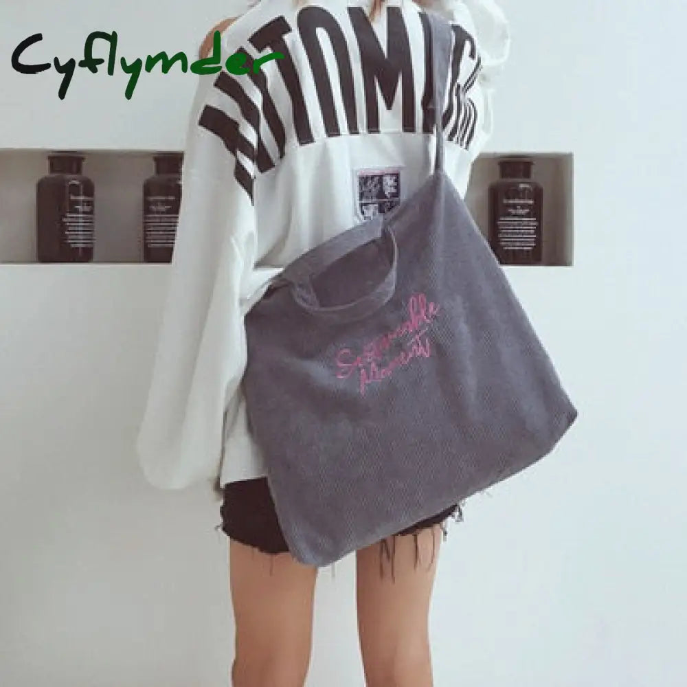 Cyflymder Tote Bag For Women Fashion Shopper Designer Handbags Large Capacity Solid Color
