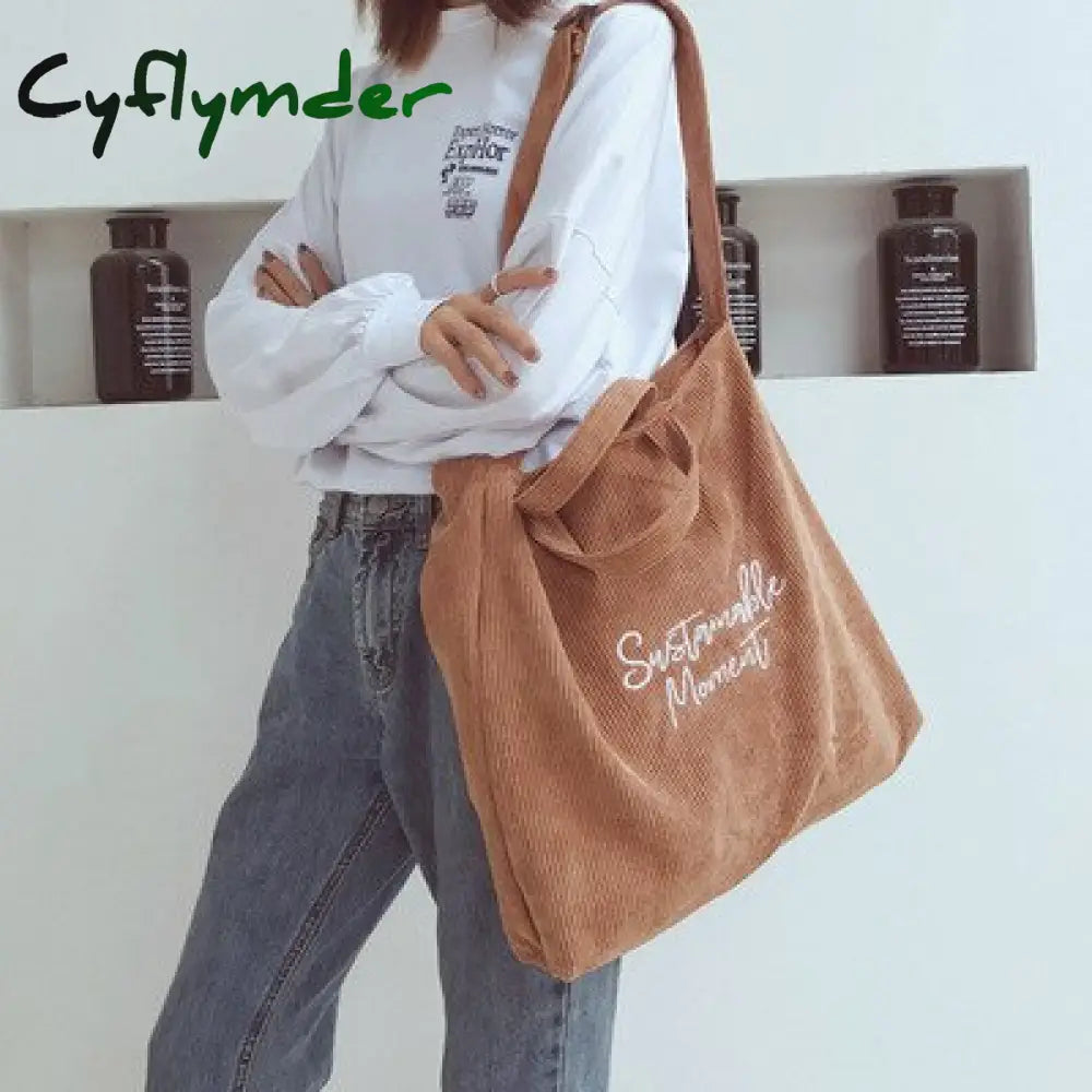 Cyflymder Tote Bag For Women Fashion Shopper Designer Handbags Large Capacity Solid Color