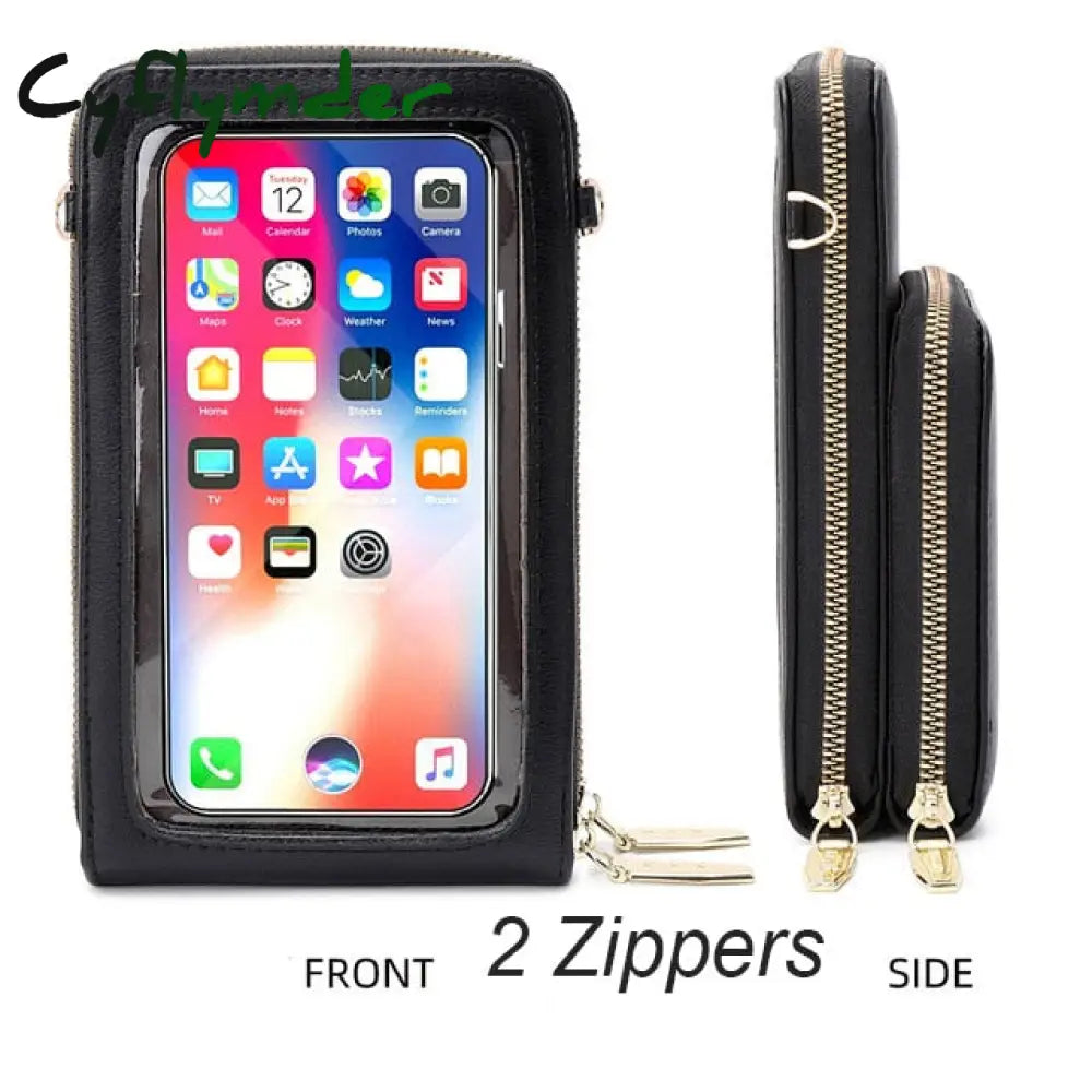 Cyflymder Touchable Cell Phone Shoulder Bags Women Multi-Functional Pocket Mini Crossbody Bag Card