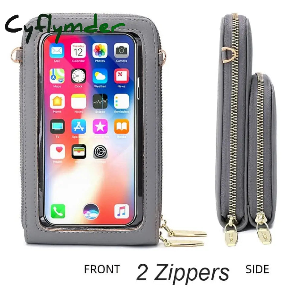 Cyflymder Touchable Cell Phone Shoulder Bags Women Multi-Functional Pocket Mini Crossbody Bag Card
