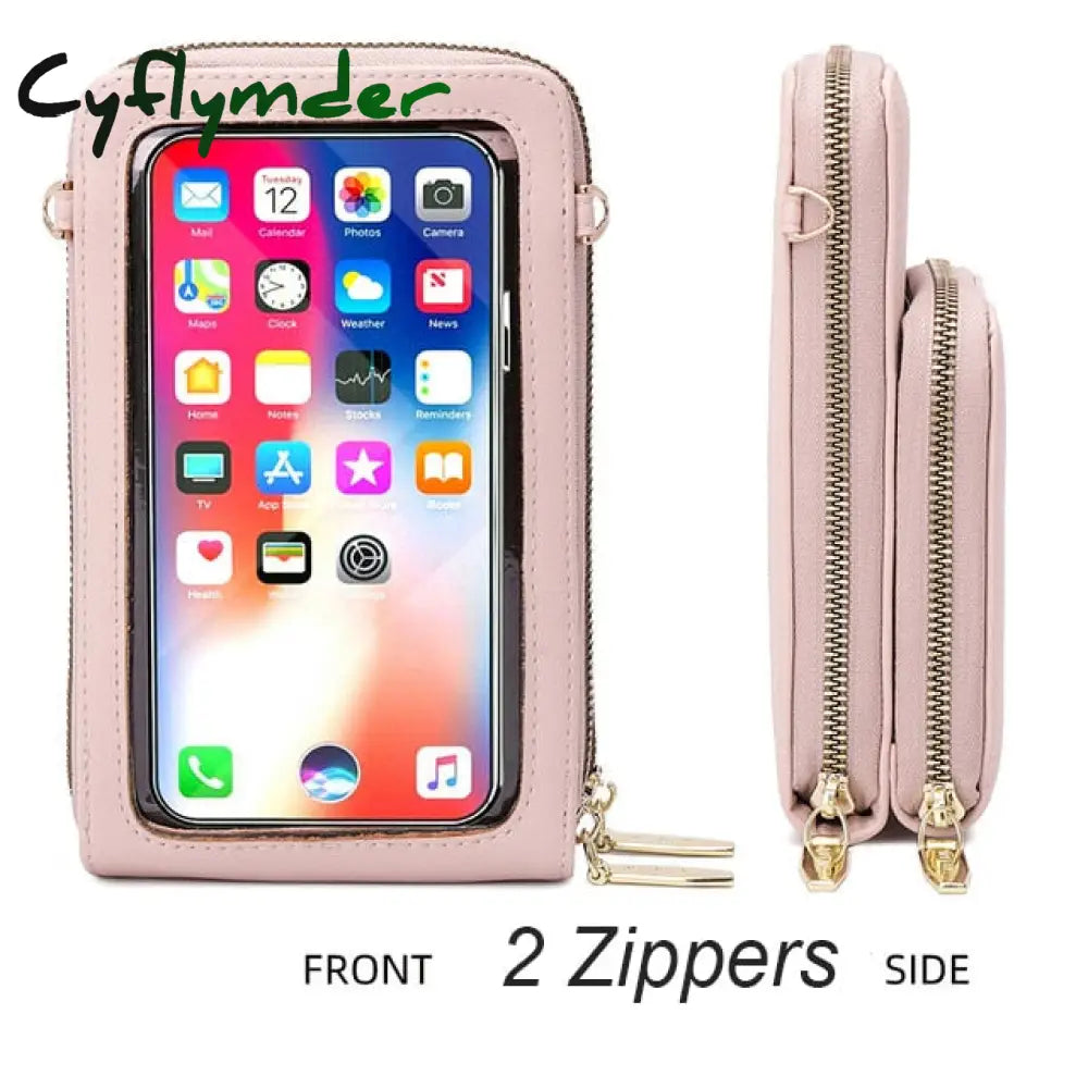 Cyflymder Touchable Cell Phone Shoulder Bags Women Multi-Functional Pocket Mini Crossbody Bag Card