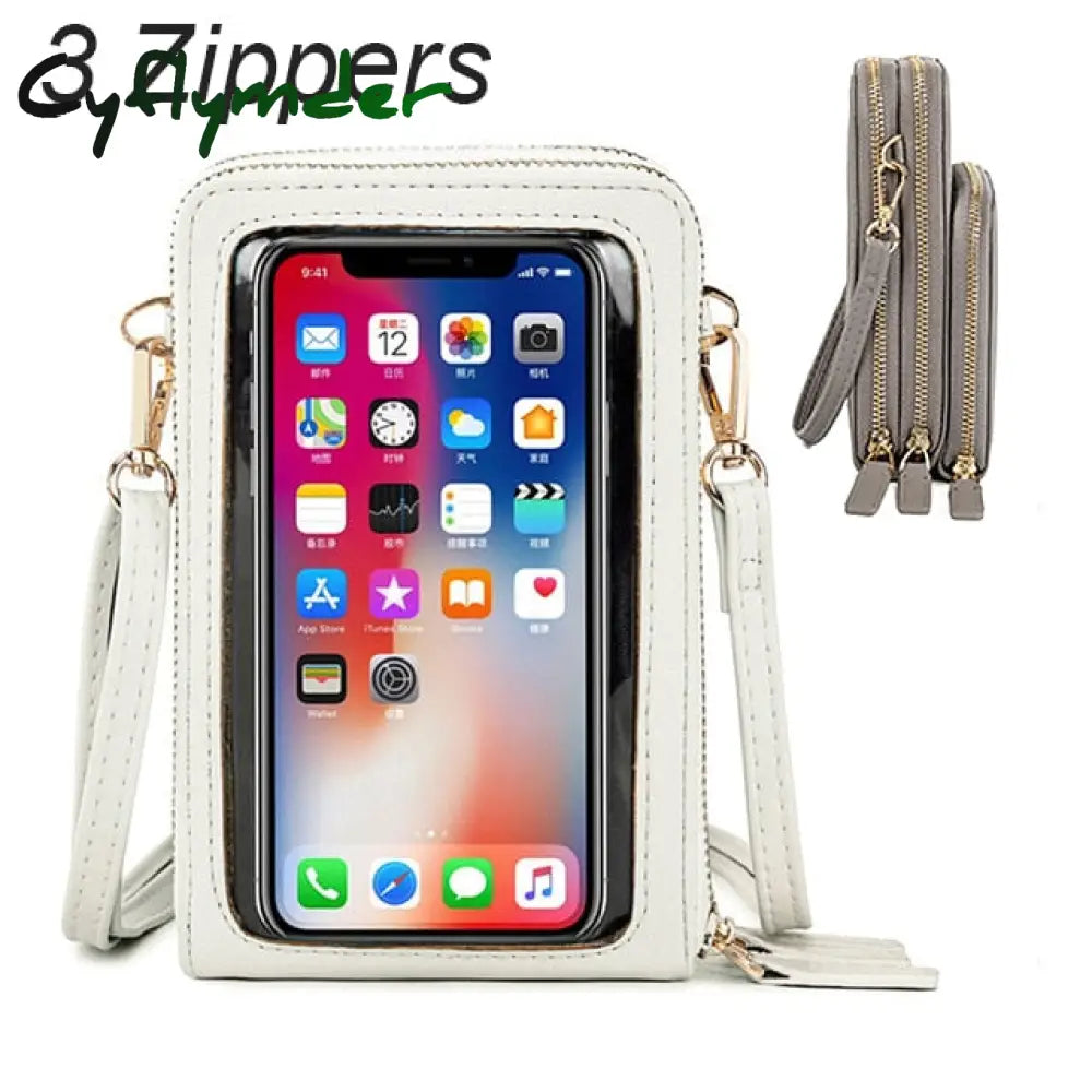 Cyflymder Touchable Cell Phone Shoulder Bags Women Multi-Functional Pocket Mini Crossbody Bag Card