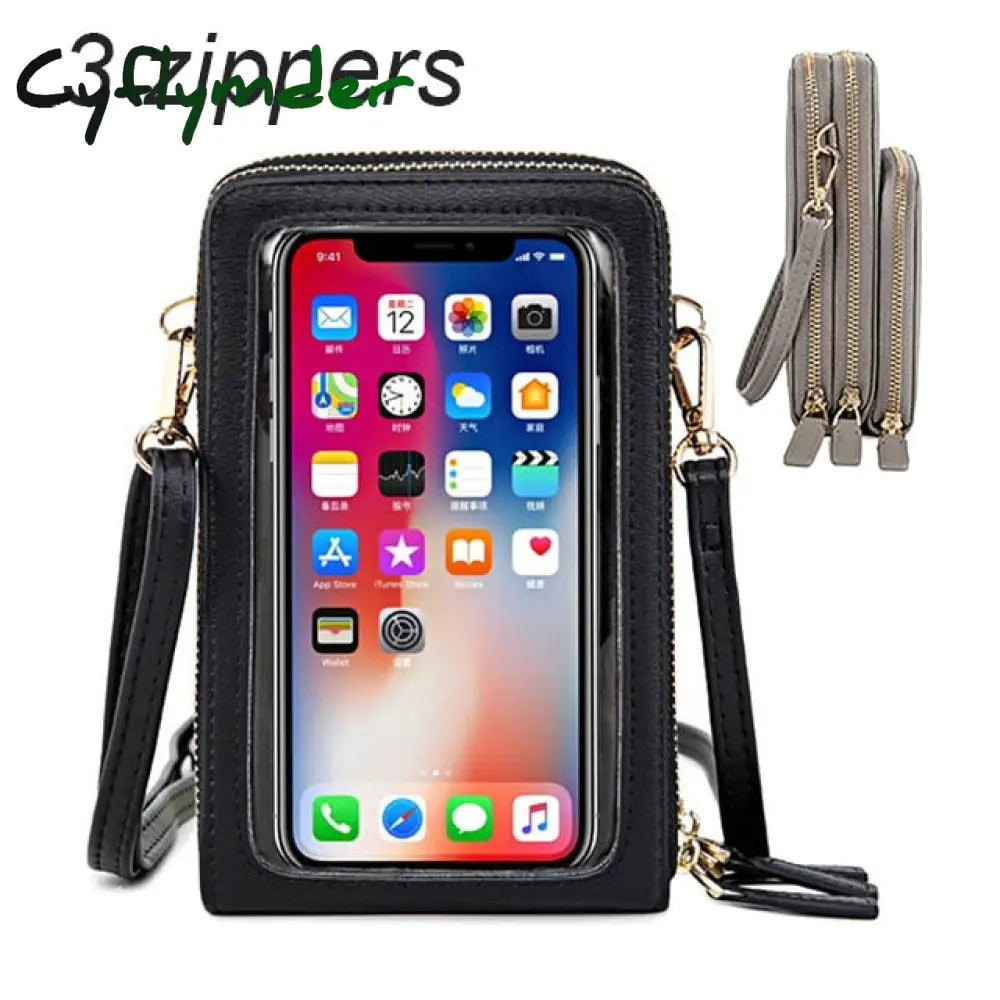 Cyflymder Touchable Cell Phone Shoulder Bags Women Multi-Functional Pocket Mini Crossbody Bag Card